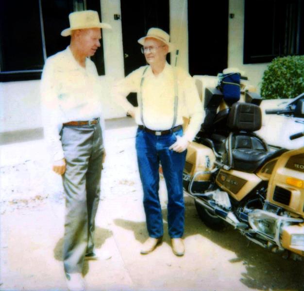 Herman and Vernon at the1988 Fuchs-Fox Family Reunion, Capitan, NM